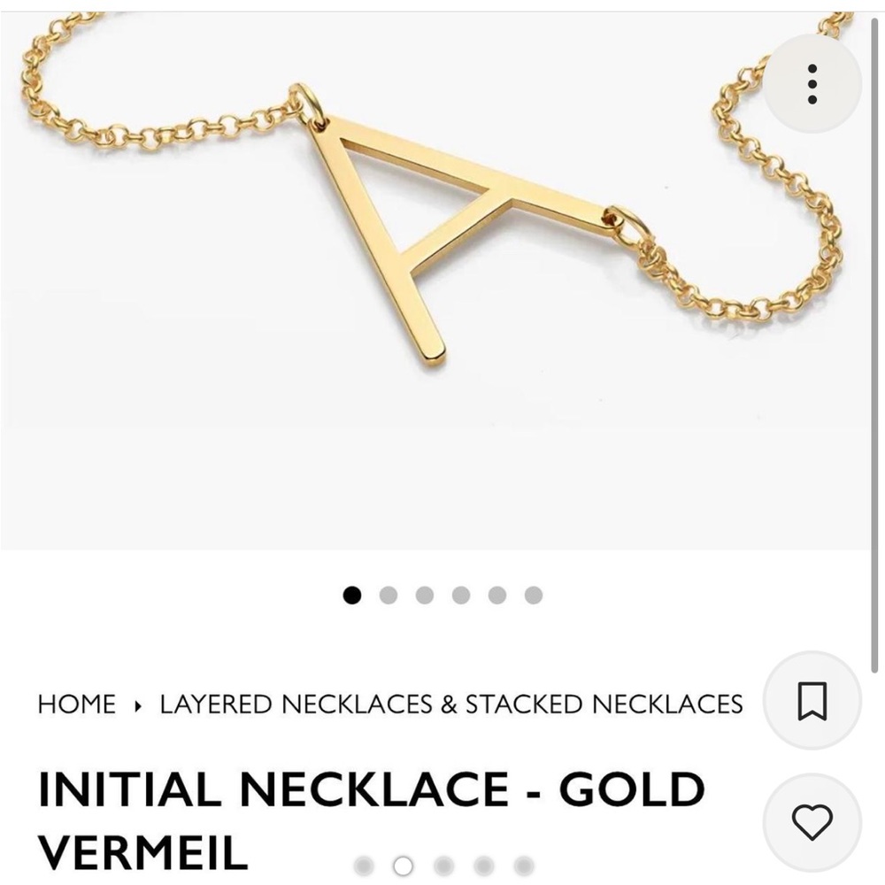 NWT Gold Oak and Luna “H“ Necklace